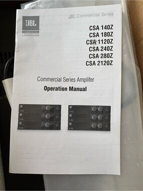 JBL Commercial Series Amplifier